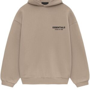 Fear of God Essentials Beige Hoodie